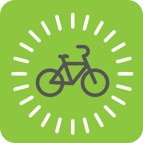 Getting started on a bike icon