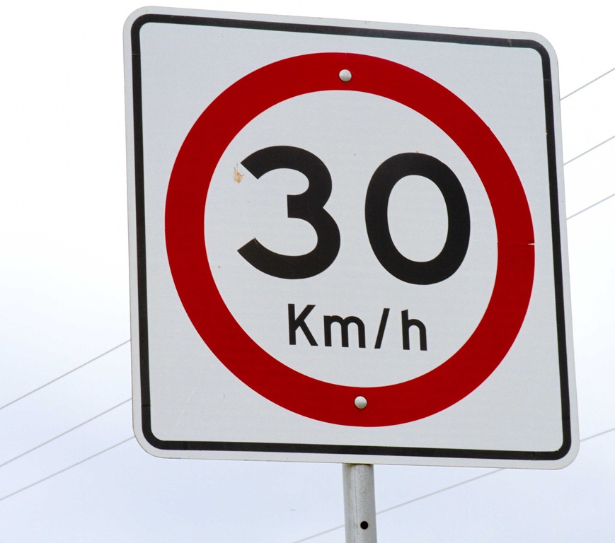 30km/h speed limit sign