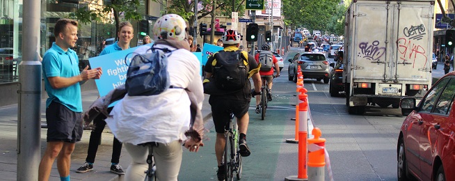 Protected bike lane