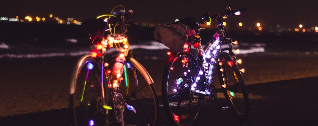 Christmas bike lights Bicycle Network
