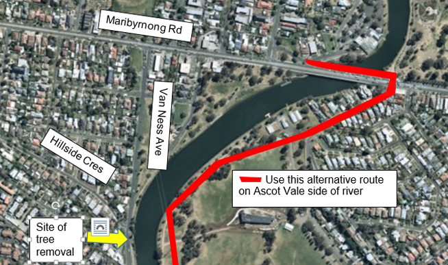 Riders on the Maribyrnong Trail near Highpoint West will face a detour in early January as improvements are made to the Trail.