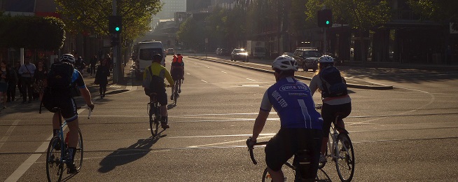 Commuter bike riders