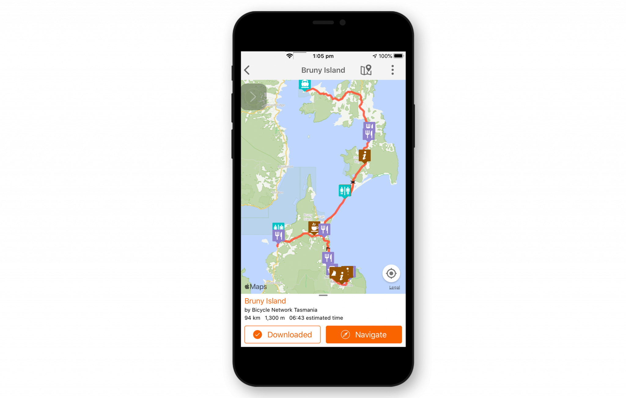 Ride with GPS Help Ride Tasmania Bicycle Network