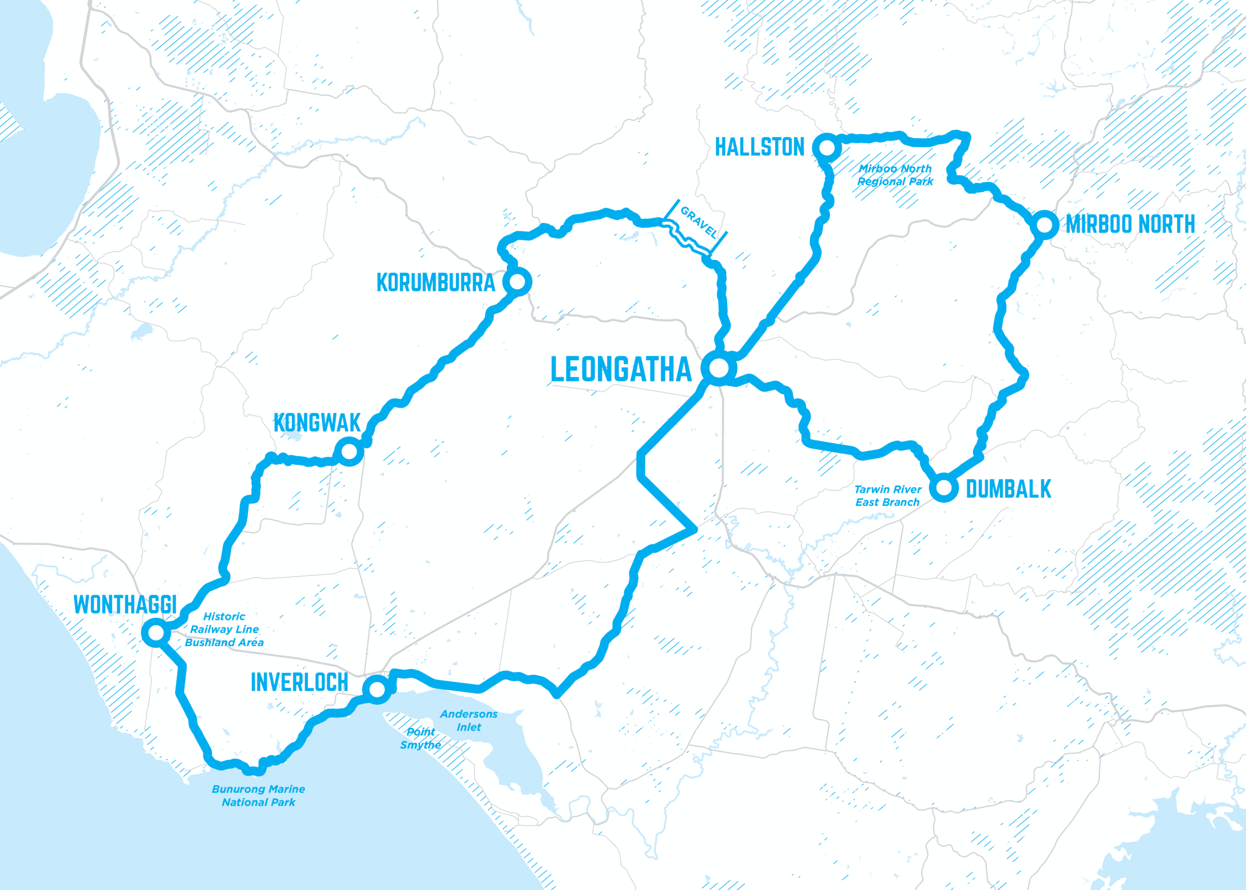 w2w cycle route map