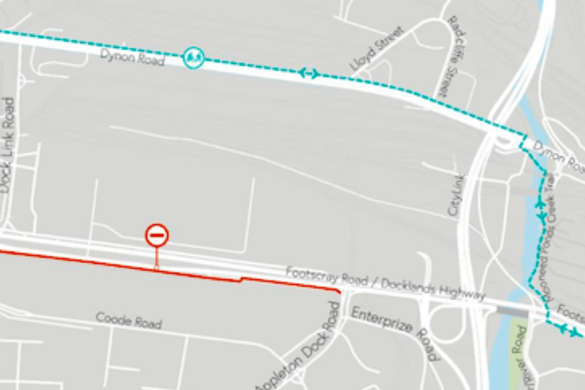 Major changes to Footscray Road route Bicycle Network