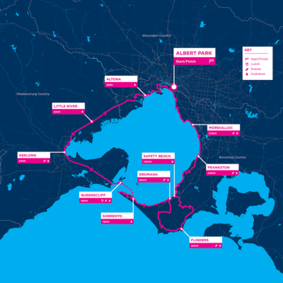 Around the Bay 300km - Route Map