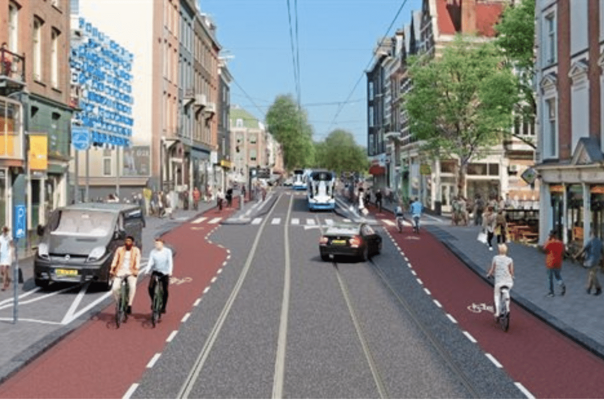 Amsterdam Gives Notorious Street For Bikes A Low Traffic Makeover