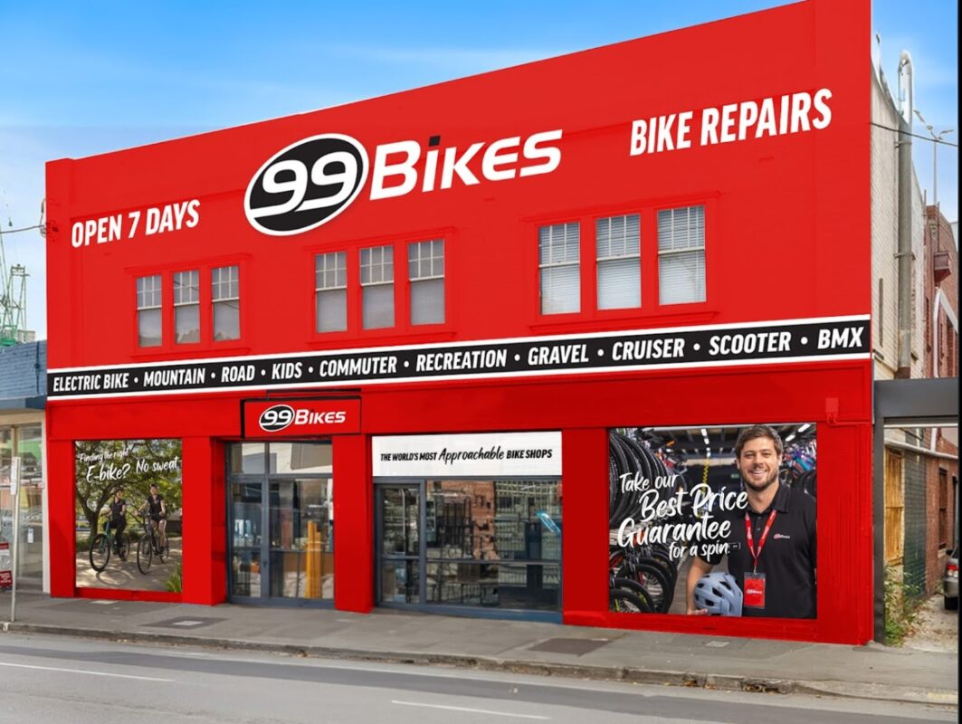 Layout of the new 99 Bikes store at 125 Murray Street in Hobart.