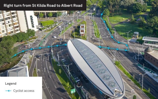 Getting turns right on St Kilda Road | Bicycle Network