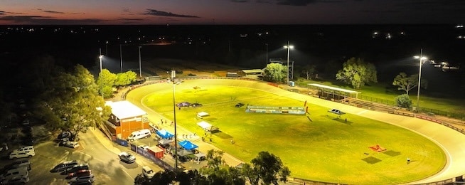 Aerial image of Shepparton velodrom.